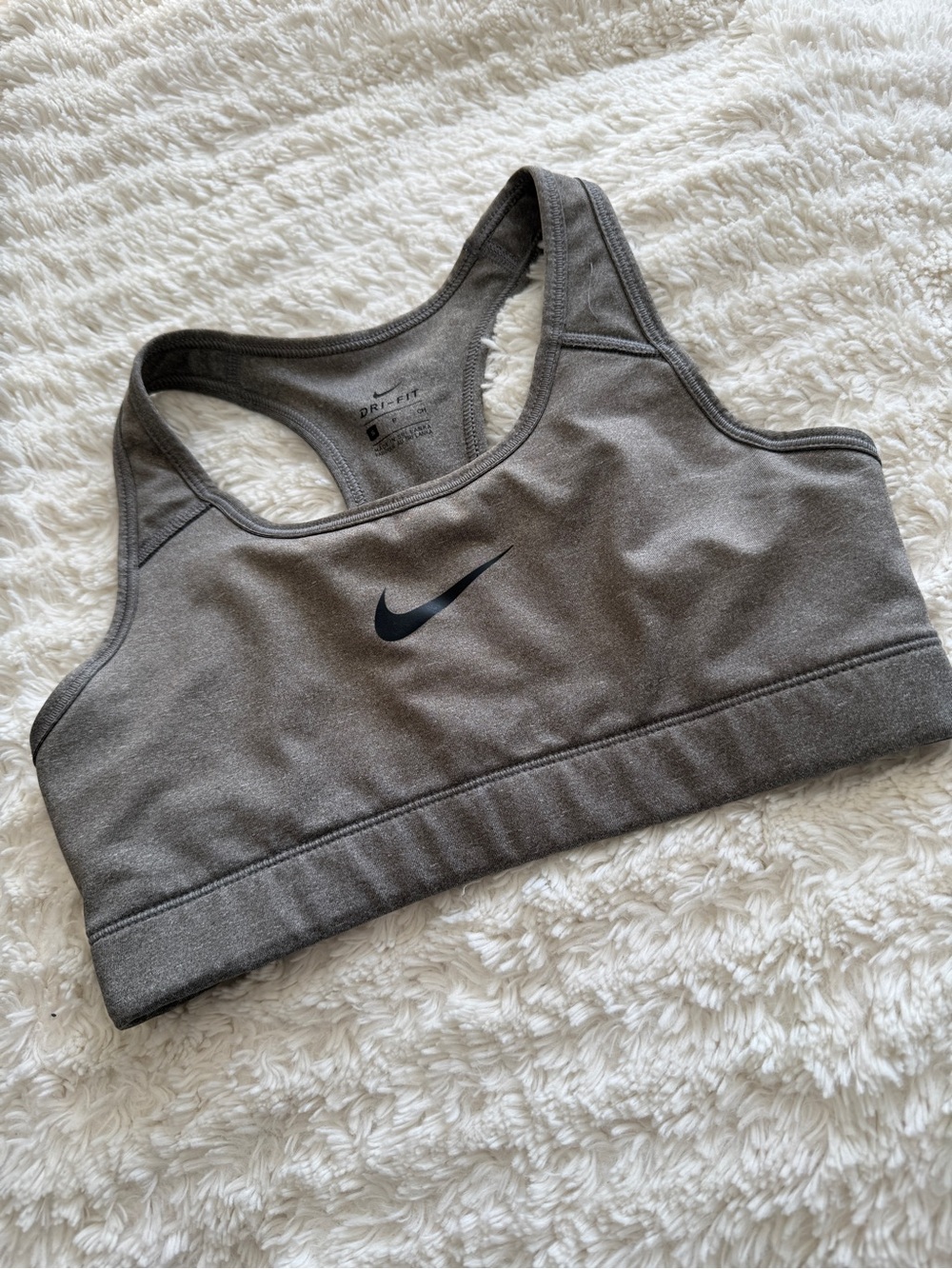 Nike Gray Racerback Dri-FIT Sports Bra
